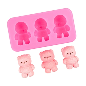 Cute bear silicone mold for chocolate fondant and DIY aromatherapy candle making