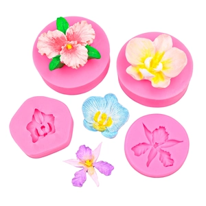 Phalaenopsis Orchid Flower Shape Silicone Mold DIY Fondant Chocolate Cake Mold For Aromatherapy Gypsum Handmade Craft Molding Tool