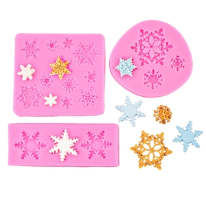 Siliconen sneeuwvlokvormen voor taartdecoratie en fondant met diverse vormen
