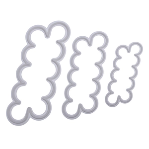 Rose Flower Plastic Fondant Cutters White Wave Edge Cake Mold For DIY Baking Decorating Sugarcraft Tools