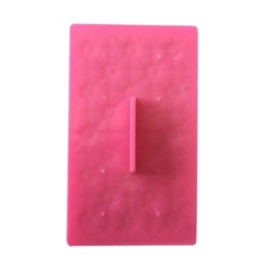 Pink rectangular fondant stamp with snowflake floral texture for DIY cookie baking decor