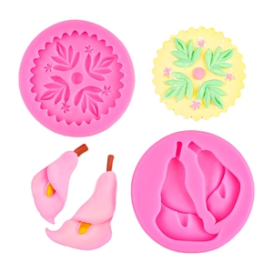 DIY silicone mold set featuring sunflower and calla lily shapes for fondant and cake decor