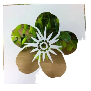Flower series stencil for DIY painting and drawing projects with cutout floral patterns