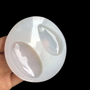 Silicone Pendant Mold Oval Teardrop Shape With Hanging Hole For DIY Epoxy Resin Jewelry Making Cake Chocolate Fondant