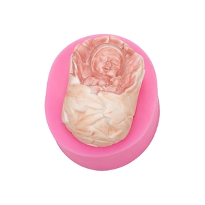DIY silicone mold for sleeping baby fondant, chocolate, soap, and resin crafts