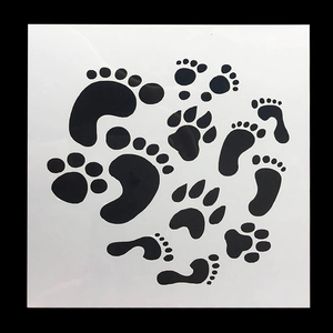 13x13cm Plastic Cake Spray Stencil Decoration Mold For Sugar Sifter DIY Baking Tools Hollow Flower Dandelion Footprint Pattern Cake Decorating Stencils