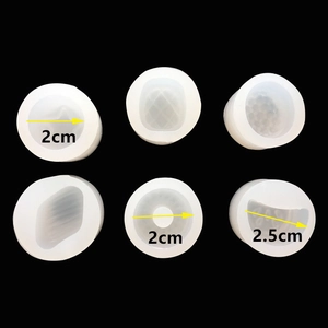 Lot de 6 moules en silicone pour résine DIY, formes d'étoiles et de bonbons