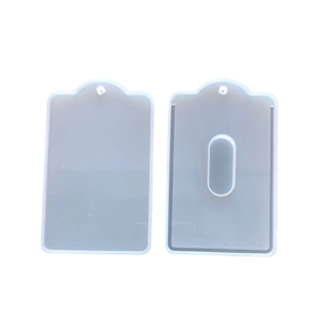 DIY silicone mold set for resin luggage tags and card holders with mirror finish