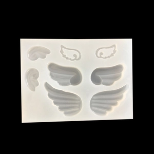 Silicone mold with 7 different wing shapes for crystal resin DIY jewelry making