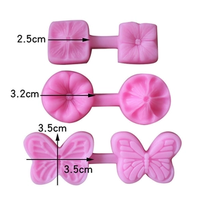 Stampi in silicone con texture a fiori e farfalle per argilla fai-da-te e strumenti fondant