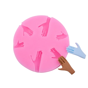 Silicone Hand Palm Mold Multi-Hole DIY Crafting Tool For Fondue Chocolate Cake Decorating Clay Resin Casting Mold Tool