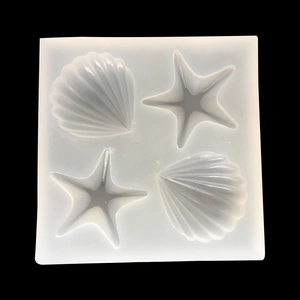 Moule en silicone en forme de coquillage et étoile de mer pour bijoux en résine DIY