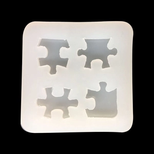 DIY jigsaw puzzle silicone mold for crystal resin pendants and handmade jewelry craft