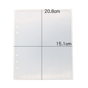 Mirror finish A5 resin mold for notebook cover featuring 6-hole binder dimensions 20.8x15.1cm