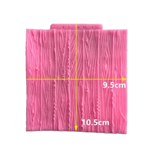 Pink silicone bark texture mold for DIY fondant cakes and chocolate with realistic wood grain