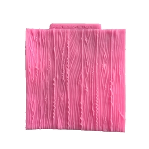 Pink silicone bark texture mat for DIY fondant cakes and chocolate clay molding