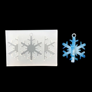 3D Snowflake Silicone Mold For Keychain Pendant Resin Casting DIY Jewelry Making Epoxy Resin Christmas Decorative Craft Mold