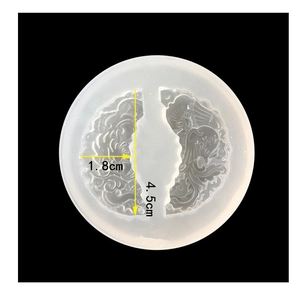 Translucent silicone dragon pendant mold with detailed relief pattern 4.5cm by 1.8cm