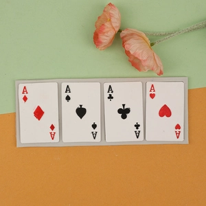 Molde de silicona con cartas de póker As para decorar pasteles y jabones artesanales