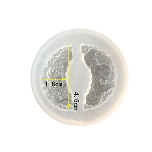 Translucent silicone mold for dragon and phoenix pendants featuring 1.8cm by 4.5cm dimensions