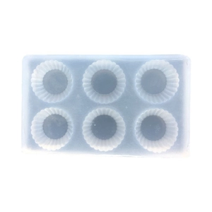 Mini tart cake silicone mold with 6 holes for DIY resin and baking projects