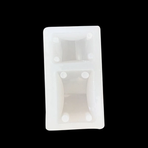 Rectangular silicone jewelry mold with double slots for DIY crystal resin pendants