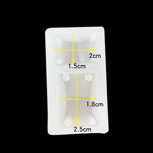 Detail view of rectangular silicone mold showing precise internal dimensions for DIY resin