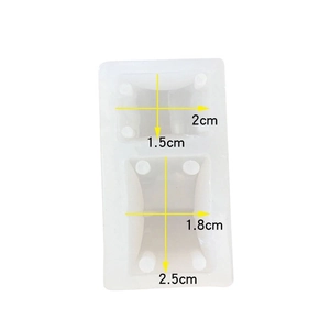 Rectangular silicone resin mold for DIY pendants with two different sizes of rectangle shapes