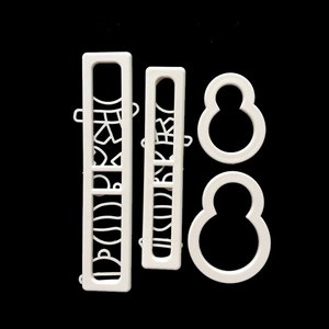 4-piece white plastic snowman cookie mold set for Christmas fondant cake baking decoration