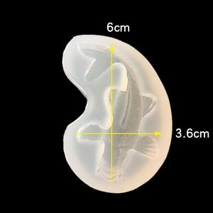 Translucent koi fish silicone mold for resin casting and DIY crafts, 6cm x 3.6cm size