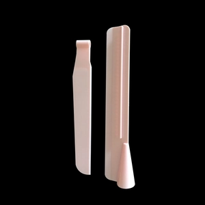 Pink plastic adjustable cake smoother set with two scrapers for frosting decoration