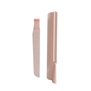 Adjustable height pink cake scraper set for cream smoothing and surface processing