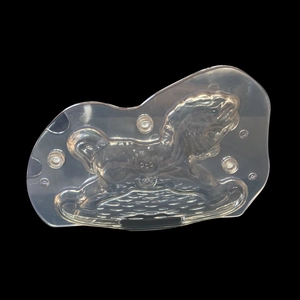 3D carousel horse chocolate mold made of transparent plastic for DIY cake decorating
