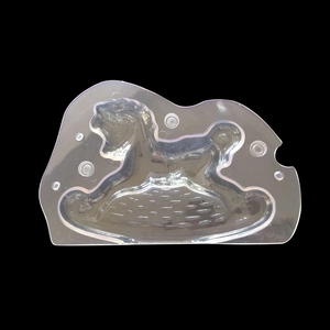 3D carousel horse chocolate mold made of transparent polycarbonate for DIY baking