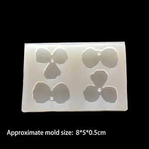 Silicone flower petal mold for DIY resin jewelry making with 2.5cm and 2.8cm cavities