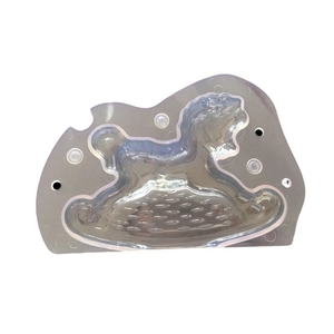 3D carousel horse chocolate mold made of transparent food-grade plastic for DIY baking