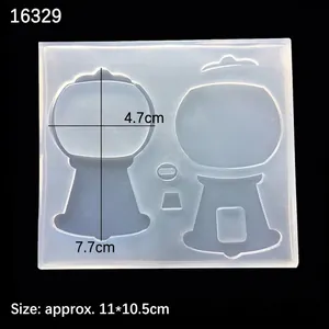 Hollow gasholder silicone mold for DIY shaker crafts with precise dimensions