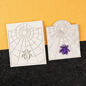 Halloween silicone molds set featuring spider and cobweb designs for fondant and chocolate