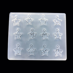 Star shaped 12 constellation silicone resin mold for DIY crystal pendants and jewelry