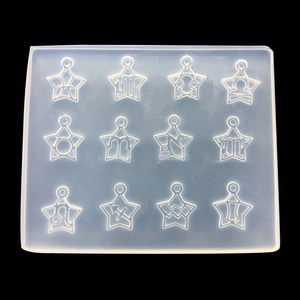 Star-shaped 12 zodiac constellation silicone molds for UV resin pendant making