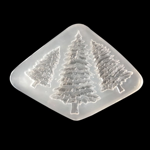 Moule en silicone transparent en forme de sapin de Noël pour bijoux en résine et DIY