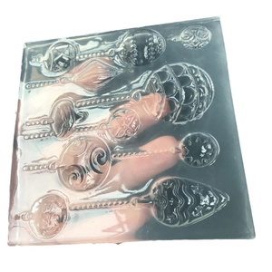 Transparent silicone mold for DIY Christmas ball charms and magic wand resin crafts