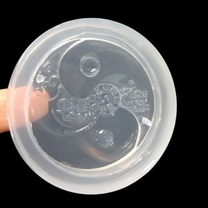 DIY Mirror Crystal Drop Glue Silicone Mold Traditional Yin-Yang Taiji Pattern Round Pendant Keychain Handmade Craft Tools