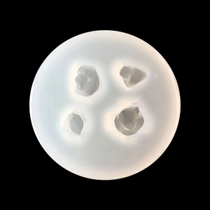 Translucent silicone mold with 4 cavities for making natural crystal cluster resin crafts