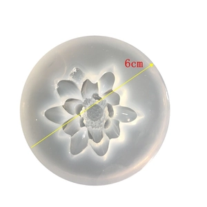 Moule en silicone fleur DIY pour épingles à cheveux et pendentifs lotus de 6cm