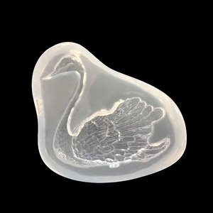 Moule en silicone cygne 3D avec texture plume pour bijoux et porte-clés DIY