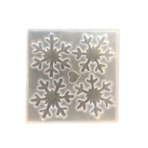 Silicone snowflake and heart craft mold for DIY resin jewelry and ornaments making