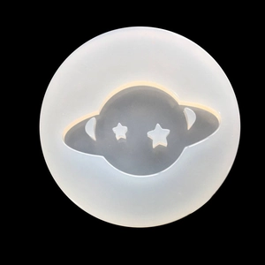 Translucent silicone planet mold for resin DIY pendants with star and moon patterns