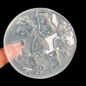 Christmas Theme Silicone Mold For DIY Craft Resin Casting Snowman Snowflake Tree Bell Pattern Fondant Cake Decorating Mold