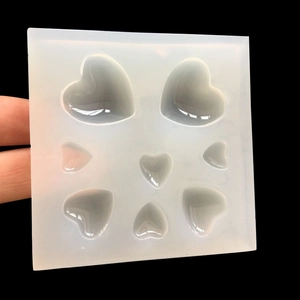 Heart Shaped Silicone Mold Mirror Surface DIY Resin Casting Tool For Jewelry Making Crafts Handmade Ornaments Accessory